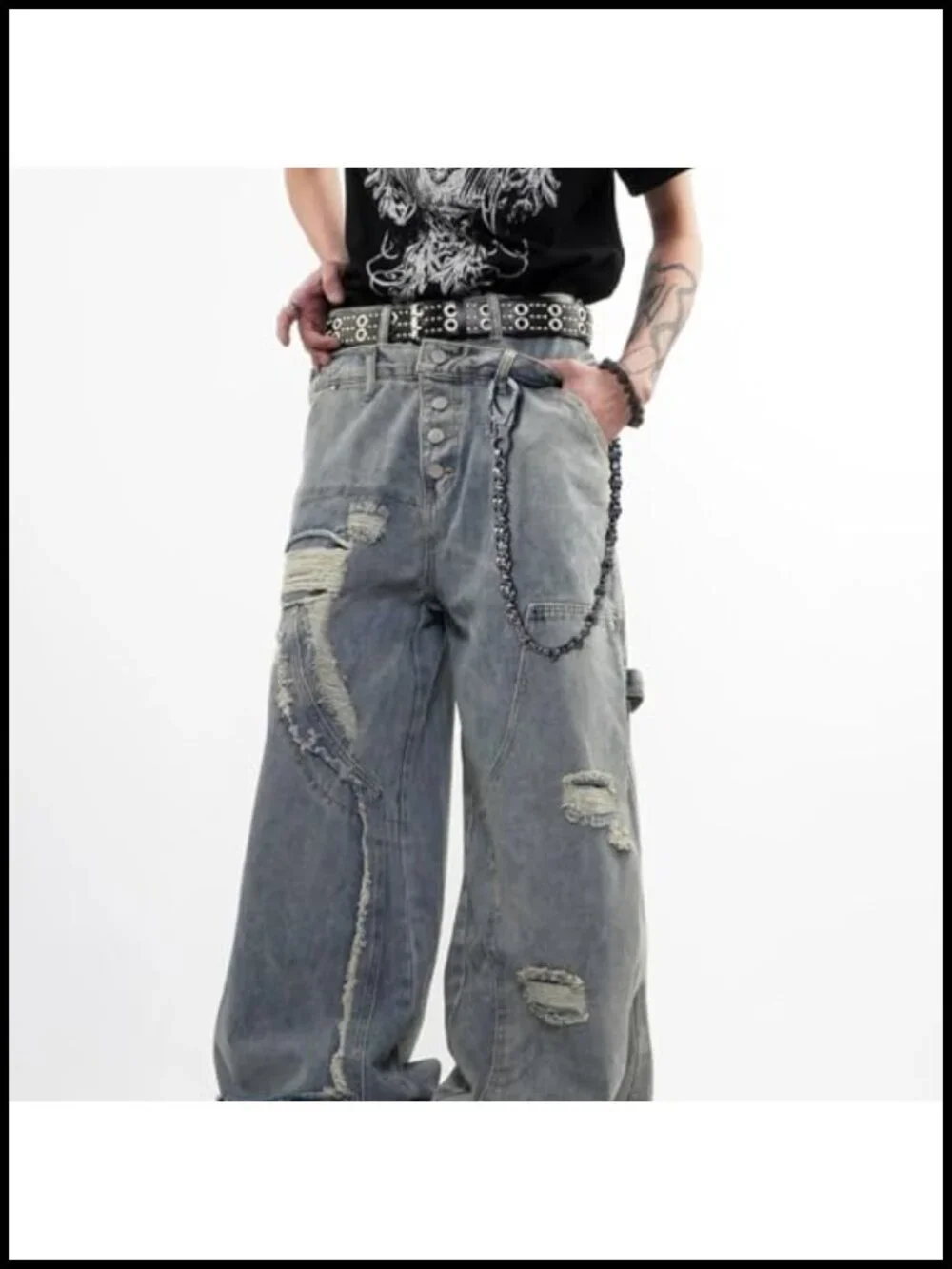 Heavy Duty Wallet Chain Hip Hop Punk Style Belt to Pant Chain Zinc Alloy